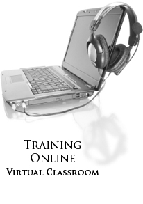 Training Online with laptop and headset
